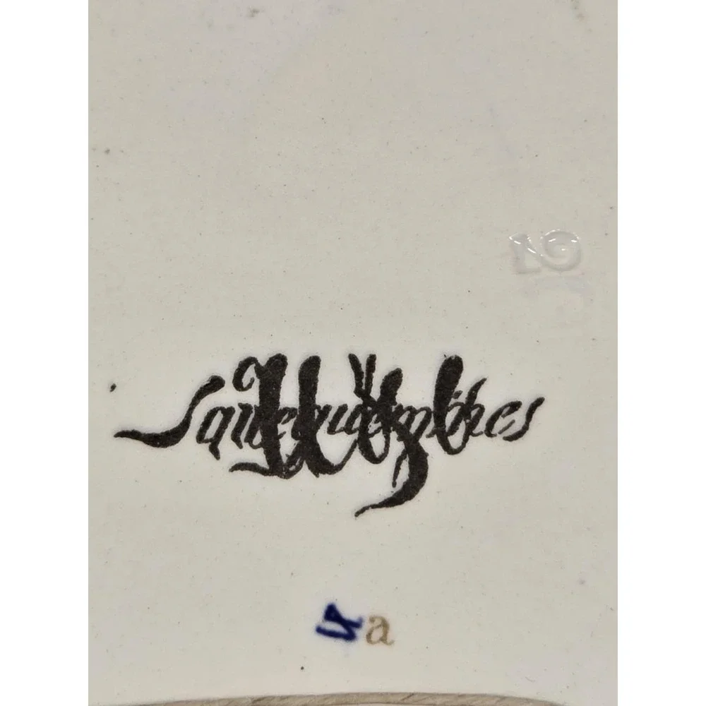 ANTIQUE SARREGUEMINES DR BERR MAIRE COMEDY PLATE BY FREDERIC RIGAMAY‎ 8.75